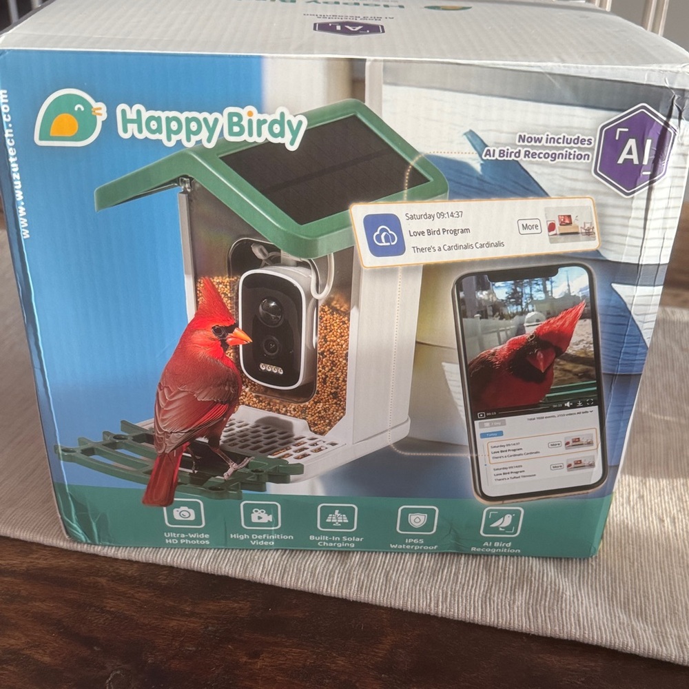 AI Bird Feeder with Camera - Green